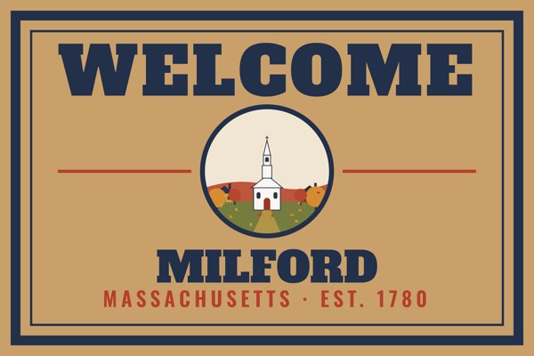 Milford Welcome Doormat artwork detail
