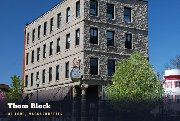Milford Thom Block Postcard artwork detail