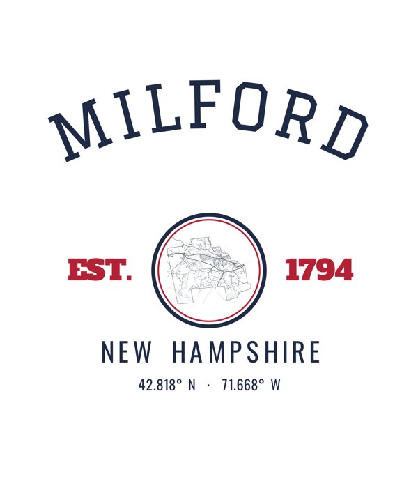 Milford Hometown Ornament artwork detail