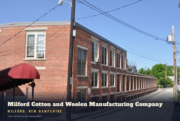 Milford Milford Cotton and Woolen Manufacturing Company Postcard artwork detail