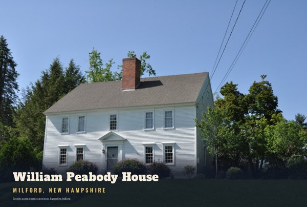 Milford William Peabody House Postcard artwork detail