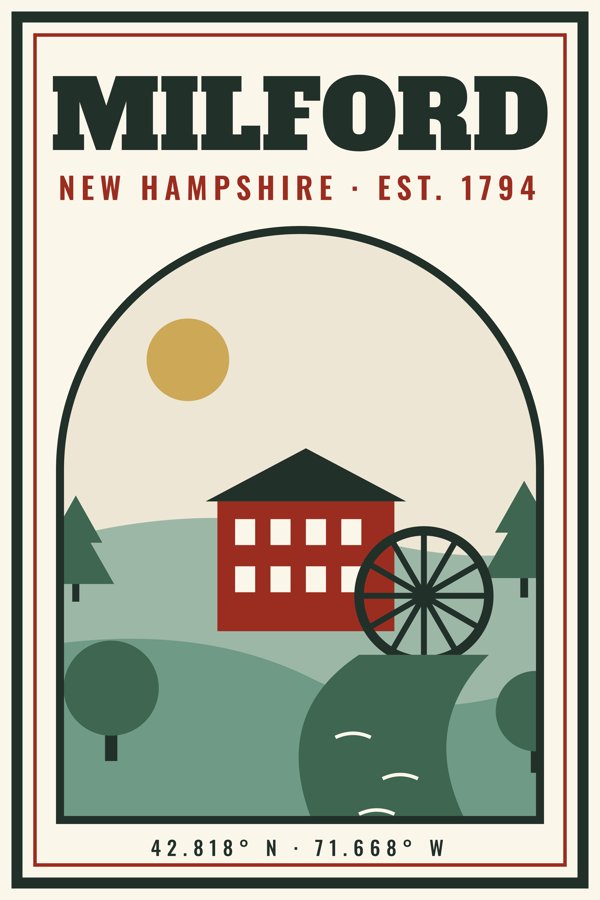 Milford Garden Flag artwork detail