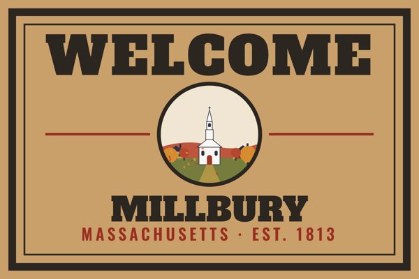 Millbury Welcome Doormat artwork detail