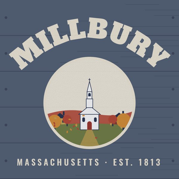 Millbury Hometown Wood Sign artwork detail