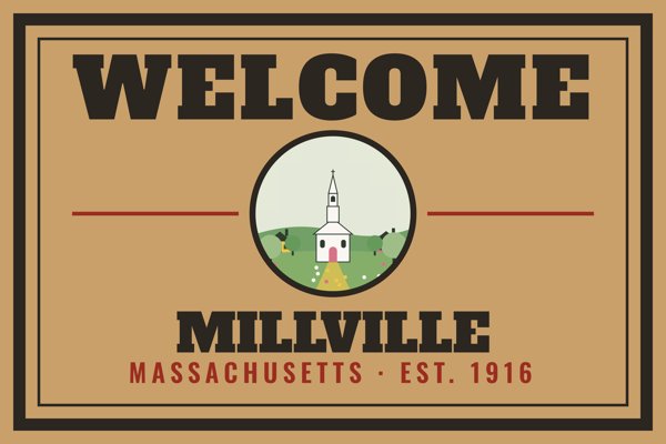 Millville Welcome Doormat artwork detail