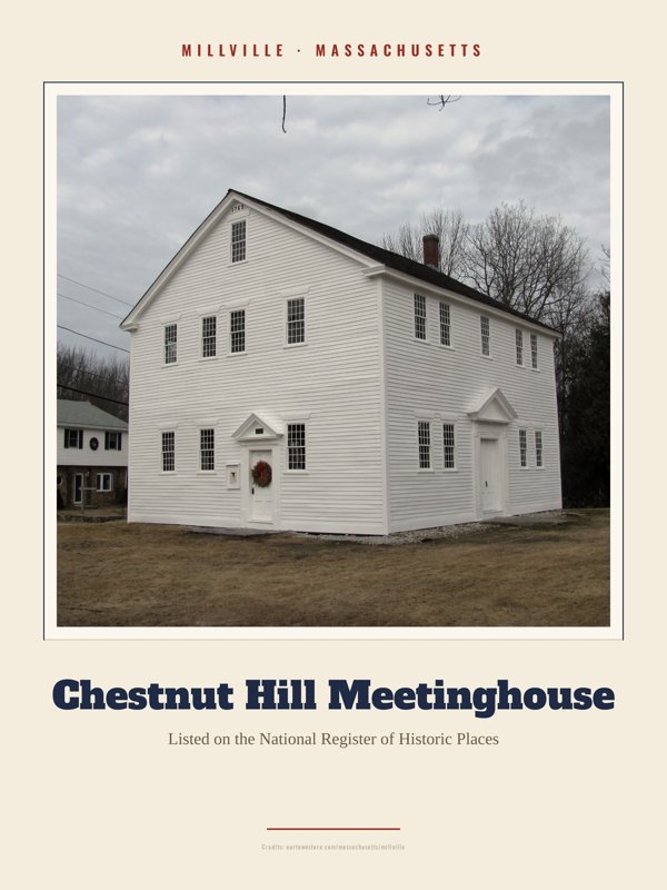 Millville Chestnut Hill Meetinghouse Landmark Print artwork detail