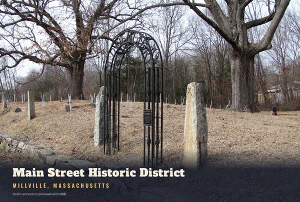 Millville Main Street Historic District Postcard artwork detail