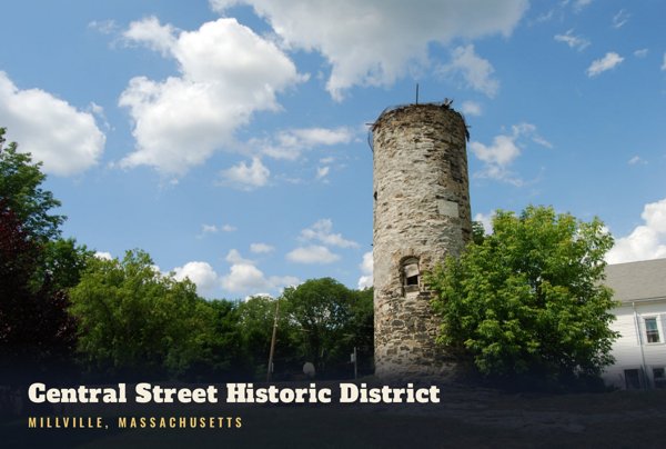 Millville Central Street Historic District Postcard artwork detail