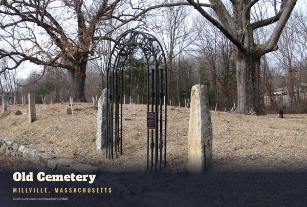 Millville Old Cemetery Postcard artwork detail