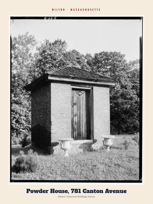 Milton Powder House, 781 Canton Avenue Archive Print artwork detail