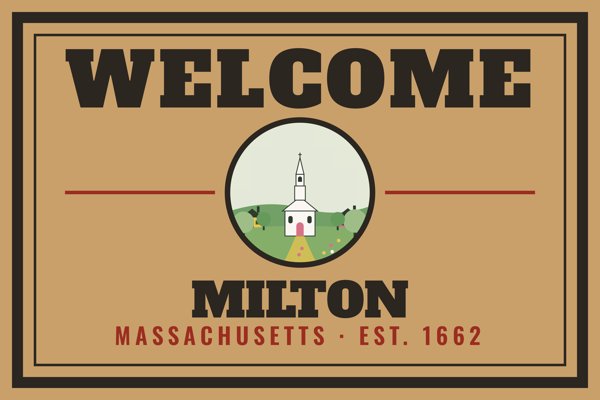 Milton Welcome Doormat artwork detail