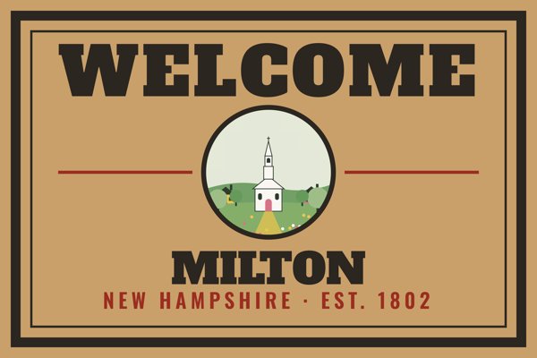 Milton Welcome Doormat artwork detail