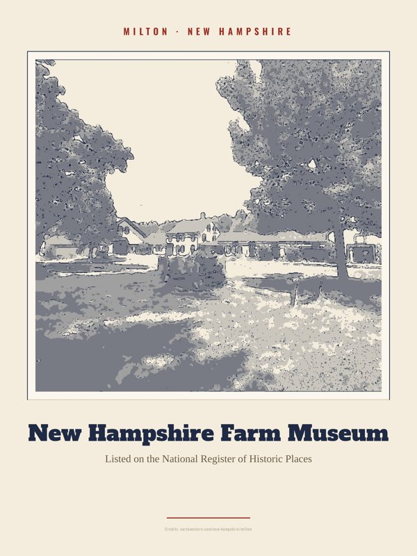 Milton New Hampshire Farm Museum Landmark Print artwork detail