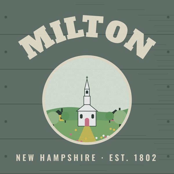 Milton Hometown Wood Sign artwork detail