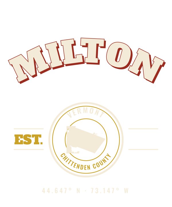 Milton Varsity Crewneck artwork detail