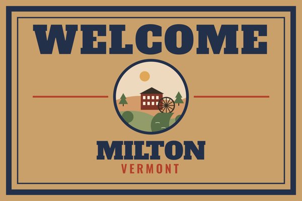 Milton Welcome Doormat artwork detail