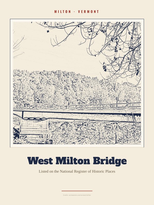 Milton West Milton Bridge Landmark Print artwork detail