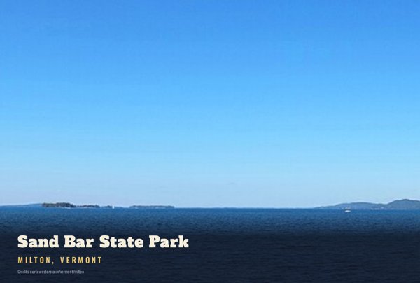 Milton Sand Bar State Park Postcard artwork detail