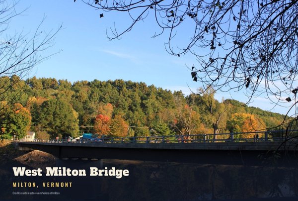 Milton West Milton Bridge Postcard artwork detail