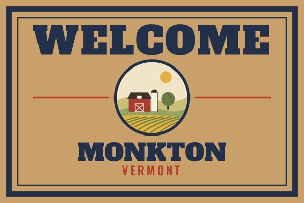 Monkton Welcome Doormat artwork detail