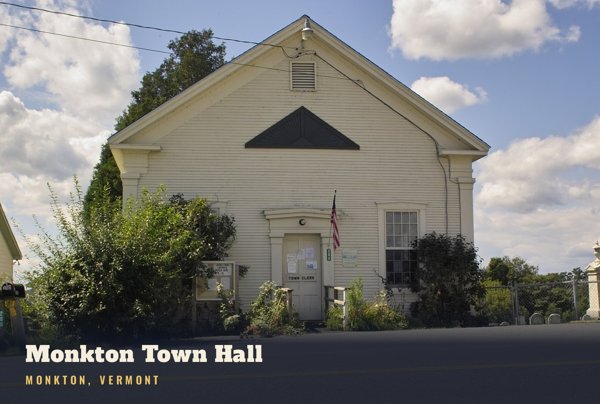 Monkton Monkton Town Hall Postcard artwork detail
