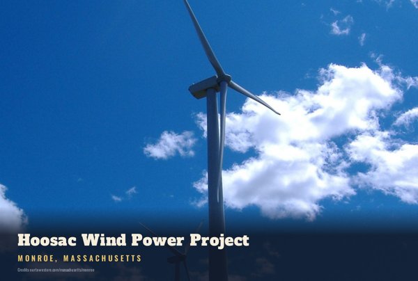 Monroe Hoosac Wind Power Project Postcard artwork detail