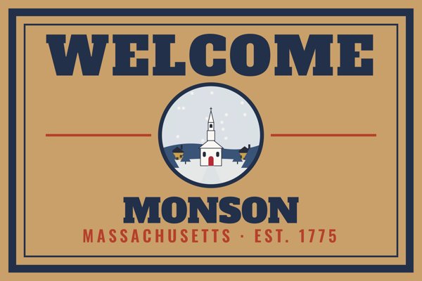 Monson Welcome Doormat artwork detail