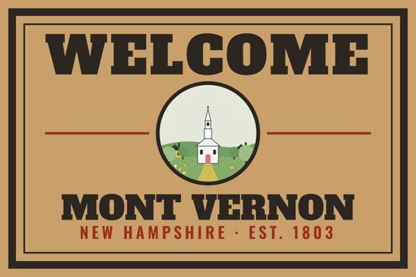 Mont Vernon Welcome Doormat artwork detail