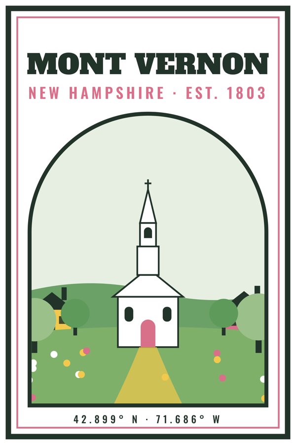 Mont Vernon Garden Flag artwork detail