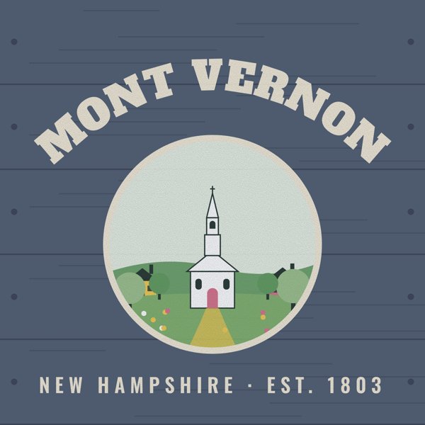Mont Vernon Hometown Wood Sign artwork detail
