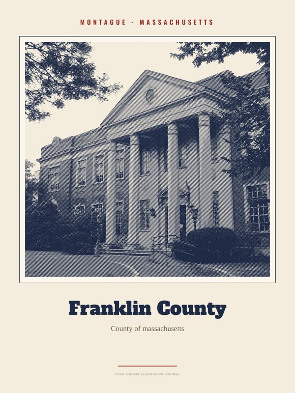 Montague Franklin County Landmark Print artwork detail