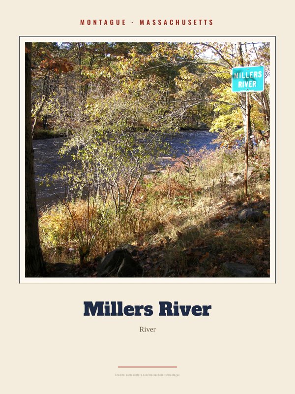 Montague Millers River Landmark Print artwork detail