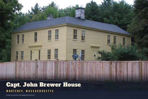Monterey Capt. John Brewer House Postcard artwork detail