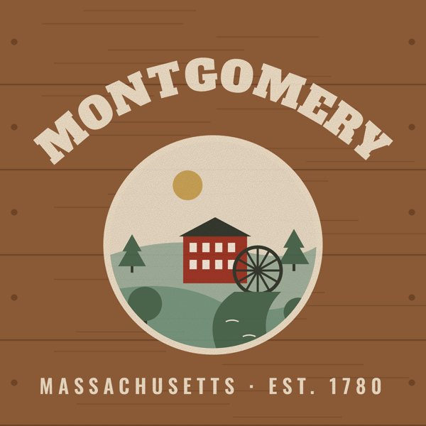 Montgomery Hometown Wood Sign artwork detail