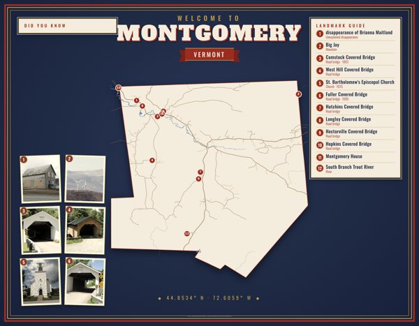 Montgomery Map Placemat artwork detail