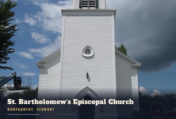 Montgomery St. Bartholomew's Episcopal Church Postcard artwork detail