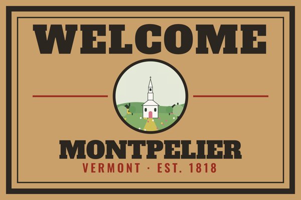 Montpelier Welcome Doormat artwork detail