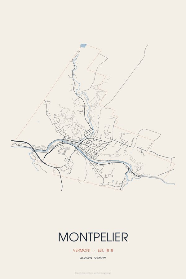 Montpelier Street Map Poster · Linen artwork detail
