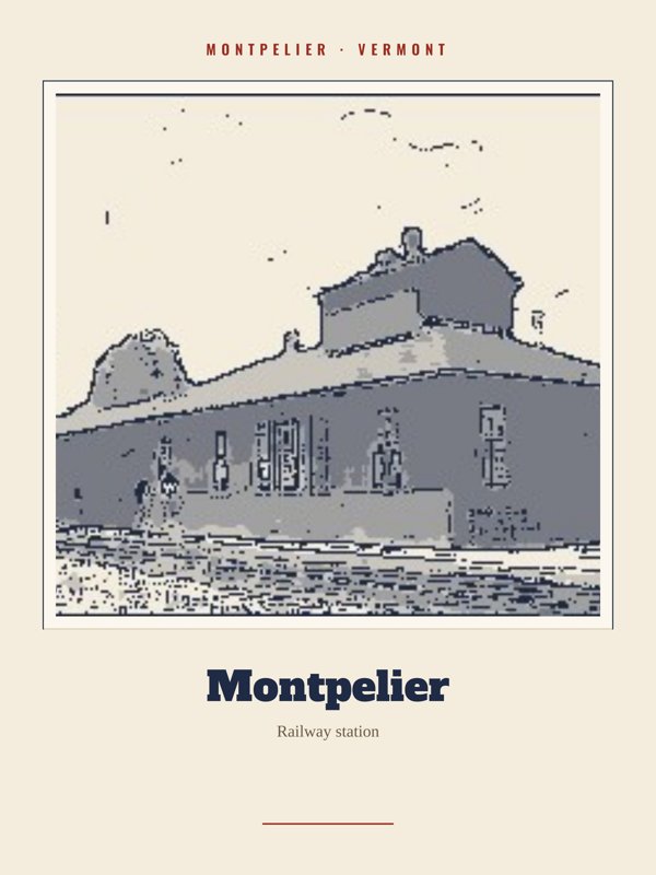 Montpelier Montpelier Landmark Print artwork detail
