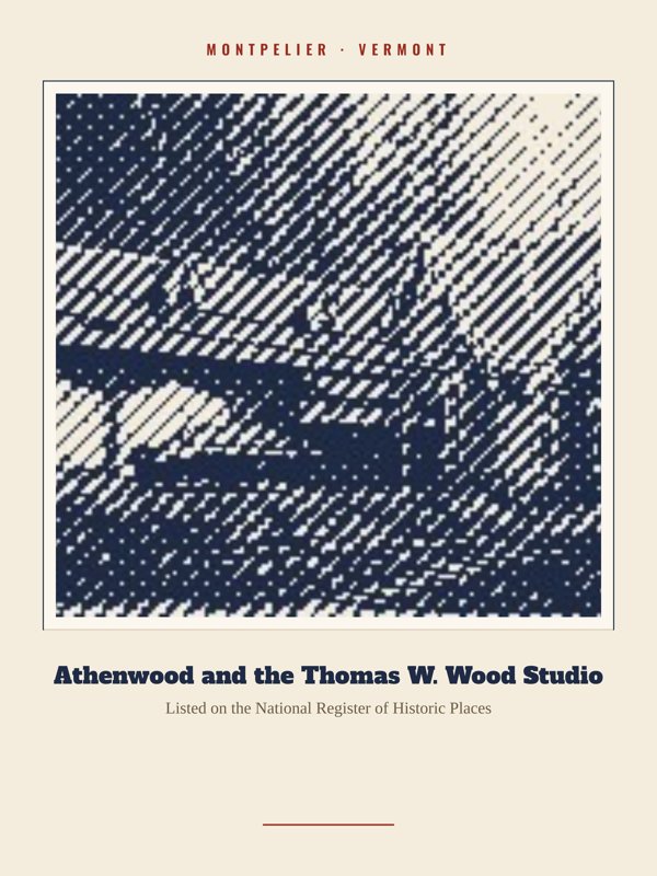 Montpelier Athenwood and the Thomas W. Wood Studio Landmark Print artwork detail