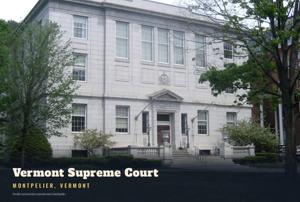 Montpelier Vermont Supreme Court Postcard artwork detail