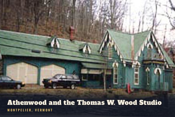 Montpelier Athenwood and the Thomas W. Wood Studio Postcard artwork detail