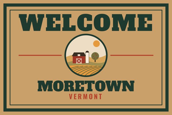 Moretown Welcome Doormat artwork detail