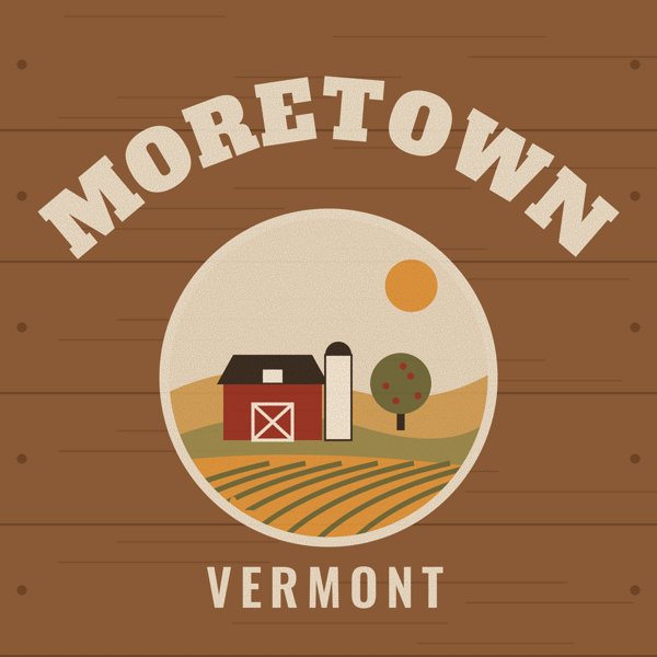 Moretown Hometown Wood Sign artwork detail