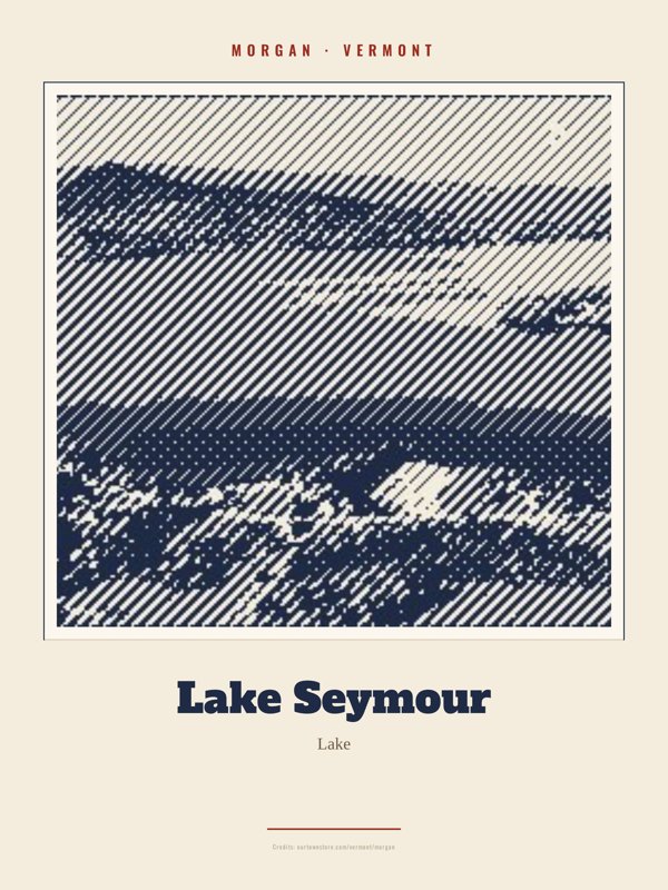 Morgan Lake Seymour Landmark Print artwork detail