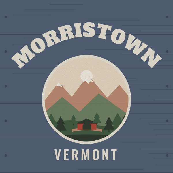 Morristown Hometown Wood Sign artwork detail