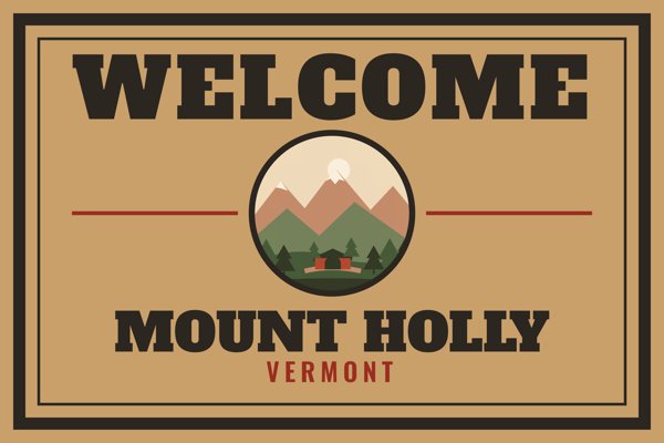 Mount Holly Welcome Doormat artwork detail