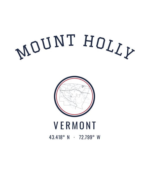 Mount Holly Hometown Ornament artwork detail
