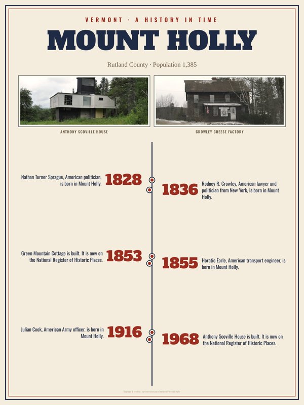 Mount Holly History Timeline Poster artwork detail