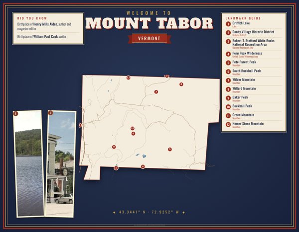 Mount Tabor Map Placemat artwork detail